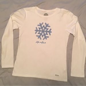 Life is Good Snowflake T-shirt